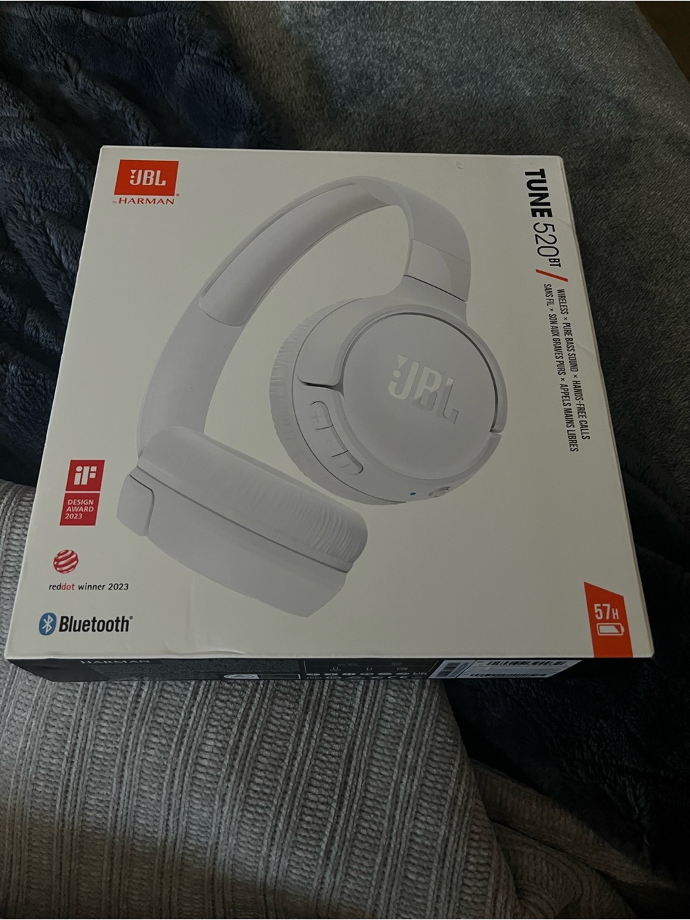 JBL Tune 520BT Wireless On-Ear Headphones — White